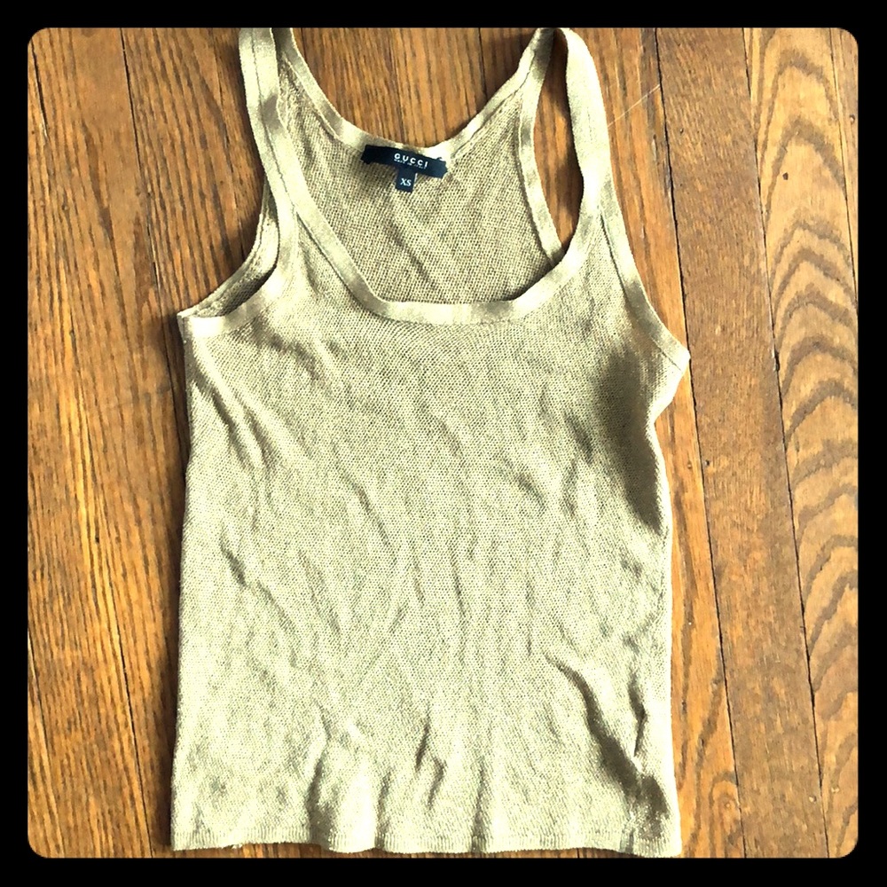 Gold stretchy Gucci tank!